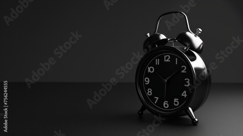 Black alarm clock 