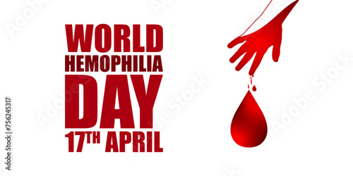 Vector illustration of World Hemophilia Day social media feed template