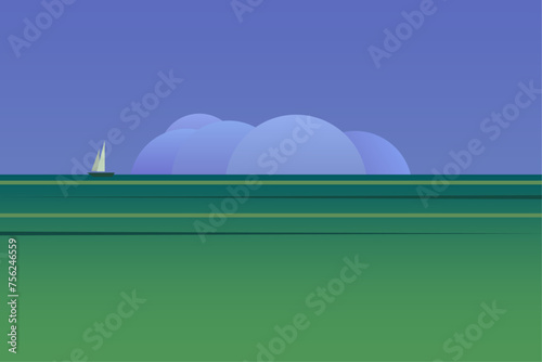 Ecology vector illustration. Save world, ocean and water banner and poster. Protection art