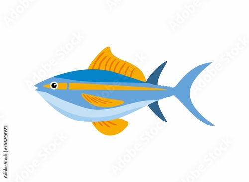 Tropical Fish Icon Isolated Design