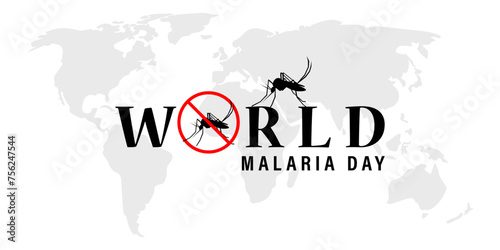Vector illustration of World Malaria Day social media feed template