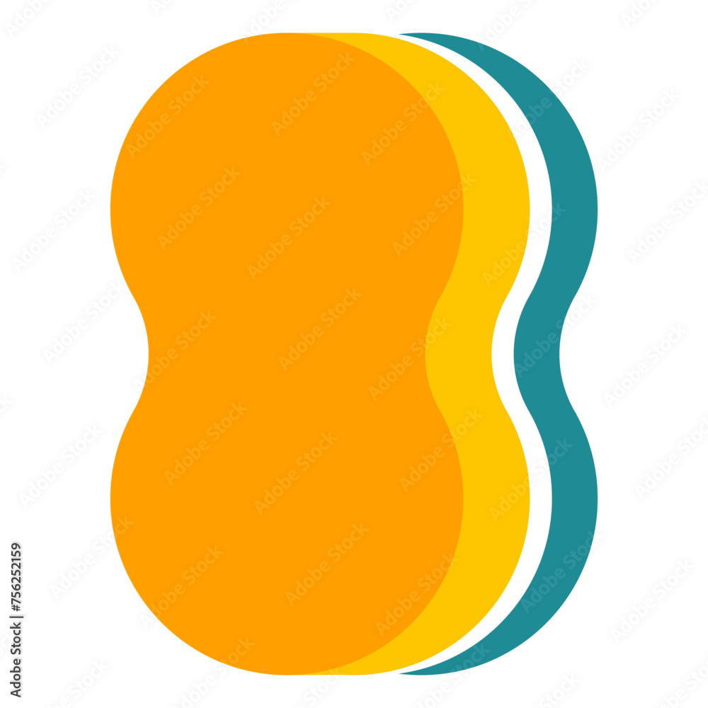 Washing sponge vector cartoon illustration isolated on a white background. Washing sponge vector cartoon illustration isolated on a white background.