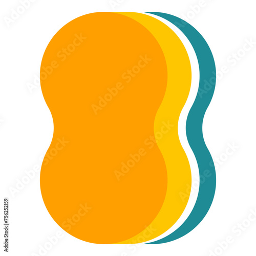 Washing sponge vector cartoon illustration isolated on a white background.