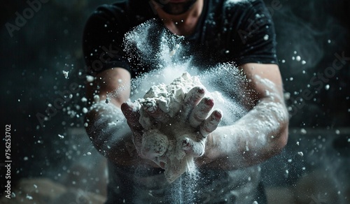 Flour Frenzy A Man's Monthly Celebration of Baking Generative AI photo