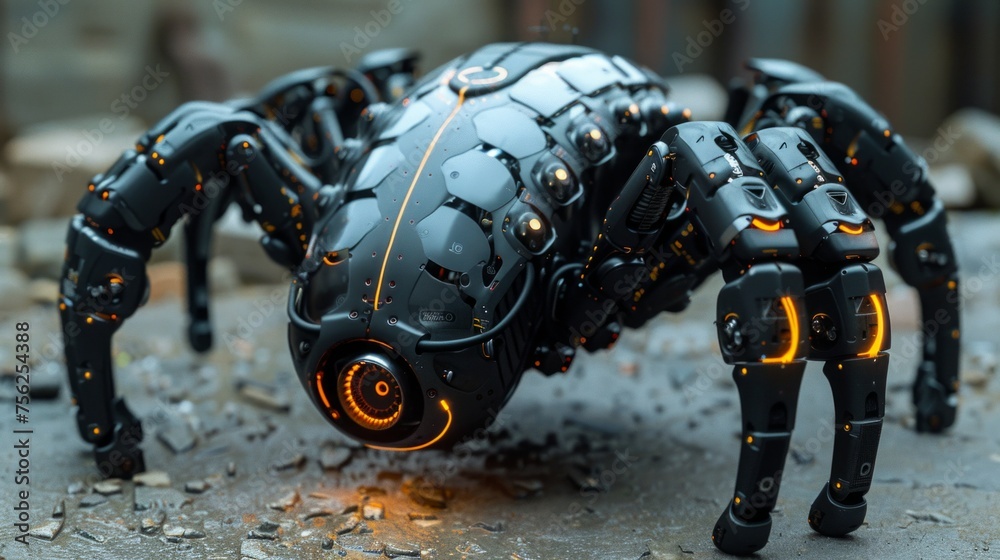 A biomimetic spider robot. The concept of modern technologies A biomimetic spider robot. The concept of modern technologies