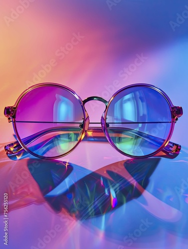 Through rainbow-hued frames, see diversity and inclusion lenses, against a pastel backdrop of clarity.