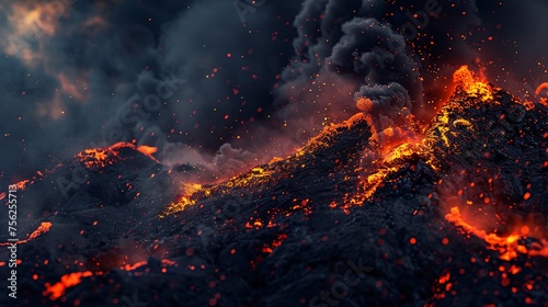 Ashes to Ashes The Volcanic Eruption of August Generative AI photo