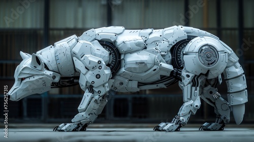 A biomimetic wolf robot. The concept of modern technologies © CaptainMCity