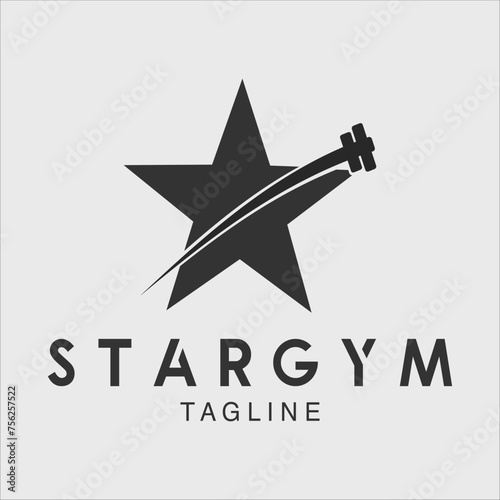 star gym logo vector illustration design