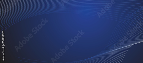 Blue abstract line background banner vector image design