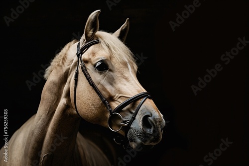 a horse with a bridle
