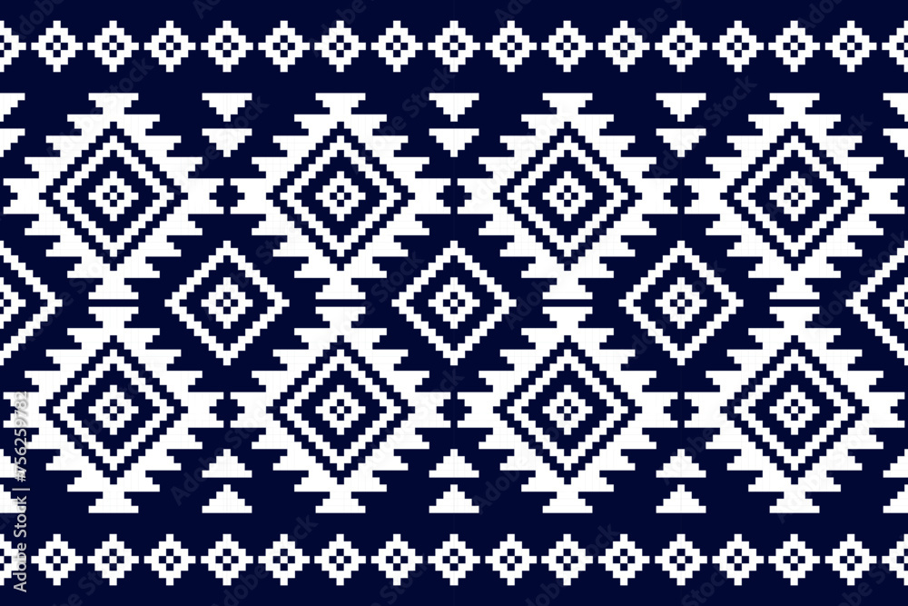 Carpet ethnic tribal pattern art. Ethnic geometric seamless pattern. American, Mexican style. Design for background, wallpaper, illustration, fabric, clothing, carpet, textile, batik, embroidery.