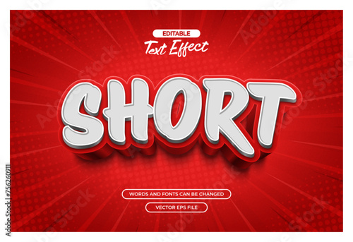 Short editable text effect