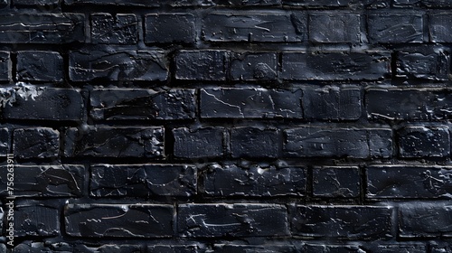 rough surface of black brick wall for textured background