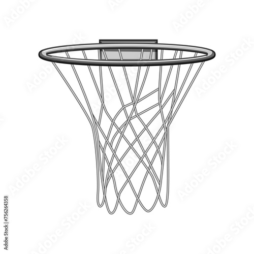 net basketball hoop cartoon. play sport, ring rim, goal player net basketball hoop sign. isolated symbol vector illustration