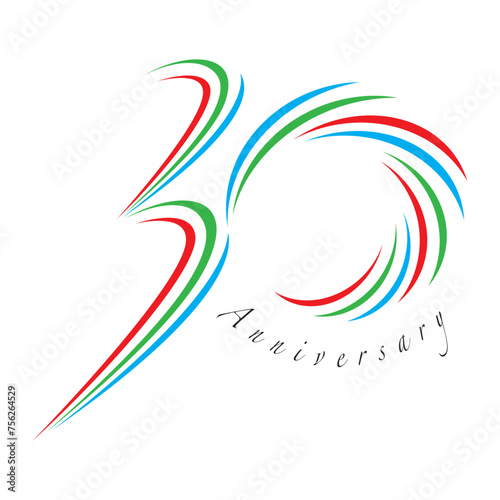 20 years anniversary design vector