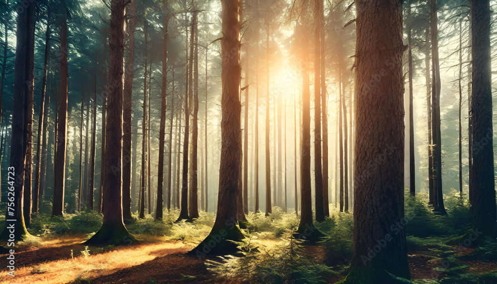 Fototapeta premium forest densed tree