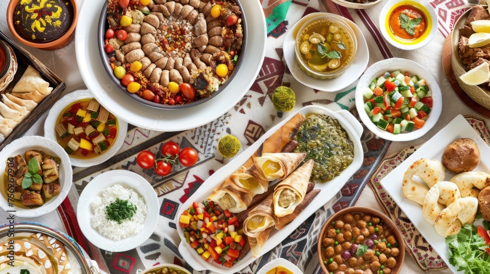 Turkish cuisine; It's also Ramadan 'Iftar'.The meal eaten by Muslims after sunset during Ramadan Turkish cuisine; It's also Ramadan 'Iftar'.The meal eaten by Muslims after sunset during Ramadan