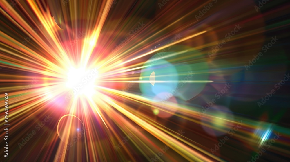 Sunlight rays and lens flare in space. Digital abstract background. Sunlight rays and lens flare in space. Digital abstract background.