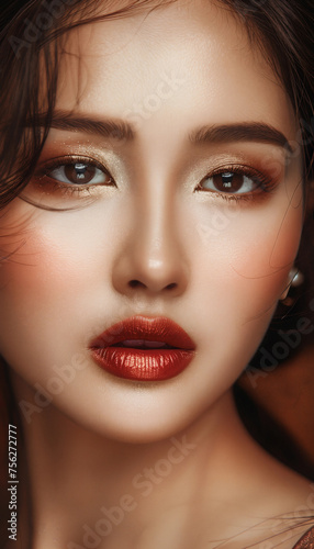Photo beautiful viet womens faces faces for makeup face cosmetics advertising hi res