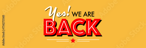 Yes!, we are back!