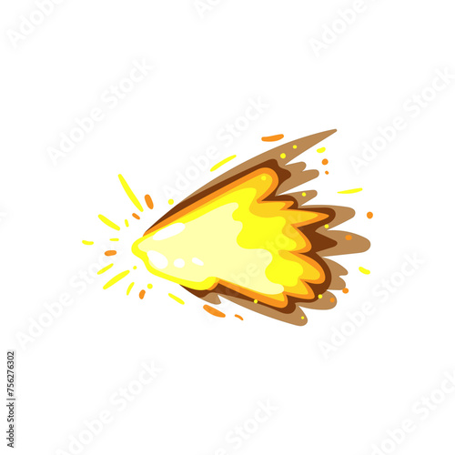 effect gun flash cartoon. explosion bomb, fire shooting, shot barrel effect gun flash sign. isolated symbol vector illustration