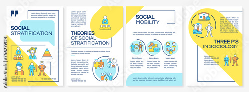 фотографія Social stratification blue and yellow brochure template