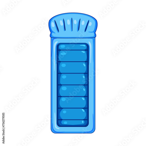 top inflatable mattress pool cartoon. woman mat, swimming beach, view air top inflatable mattress pool sign. isolated symbol vector illustration