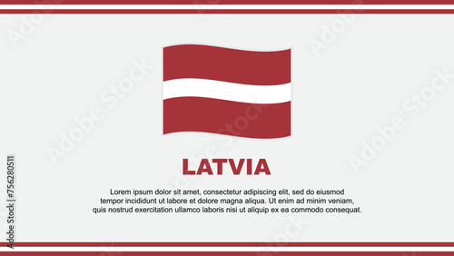 Latvia Flag Abstract Background Design Template. Latvia Independence Day Banner Social Media Vector Illustration. Latvia Design