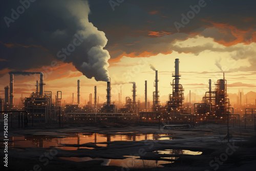 Oil and gas refinery plant