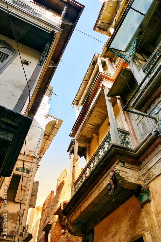 Alleyway in the old town of Ahmedabad, India Alleyway in the old town of Ahmedabad, India