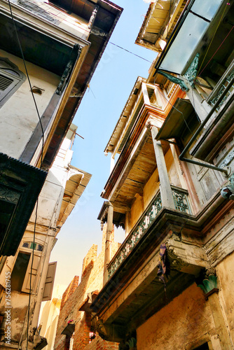 Alleyway in the old town of Ahmedabad, India