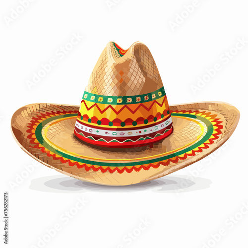 cinqo de mayo Sombrero hat, vector graphic, white background