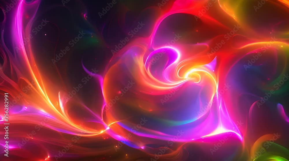 Abstract Swirls of Color in Dynamic Composition with AI generated.
