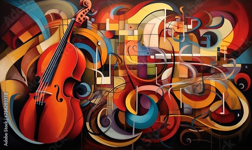 A symphony of abstraction, where music transcends its auditory form to become a visual masterpiece