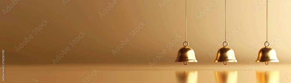Elegant minimalist bells on a blank background Elegant minimalist bells on a blank background