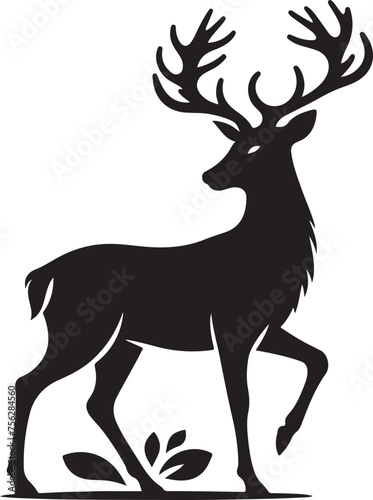 Deer silhouette vector illustration © PixSham