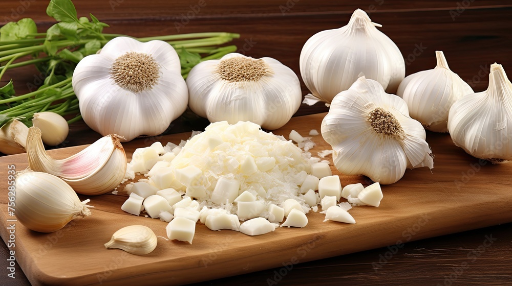 Garlic preparation. Generative AI Garlic preparation. Generative AI