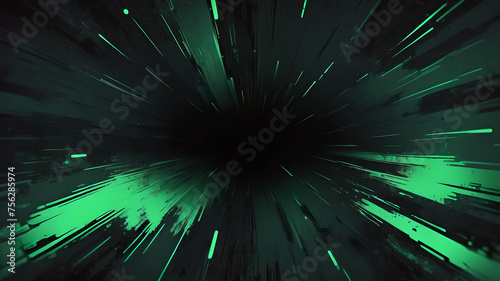 black green lightspot center , a unique blend color vibes and glitch empty space digital grainy noise grungy texture color gradient rough abstract background , shine bright light and glow template photo