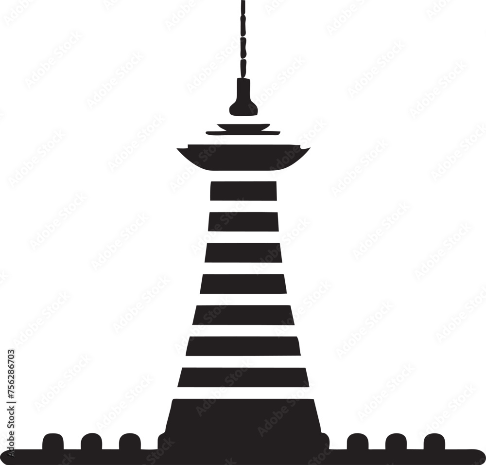 Fototapeta premium kyoto tower, pictogram