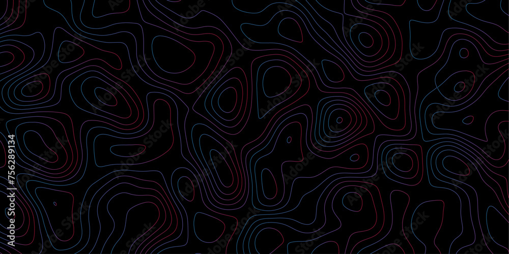 Black round strokes.map of high quality.soft lines,curved reliefs wave paper map background strokes on topographic contours abstract background,land vector.
