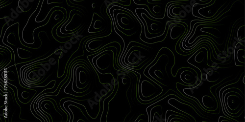 Black geography scheme,shiny hair terrain path curved lines,high quality round strokes,topography topographic contours lines vector map background map of. 