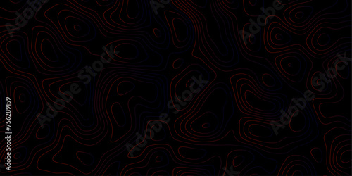 Black round strokes,earth map soft lines topographic contours strokes on topography vector.desktop wallpaper vector design wave paper abstract background.topology. 