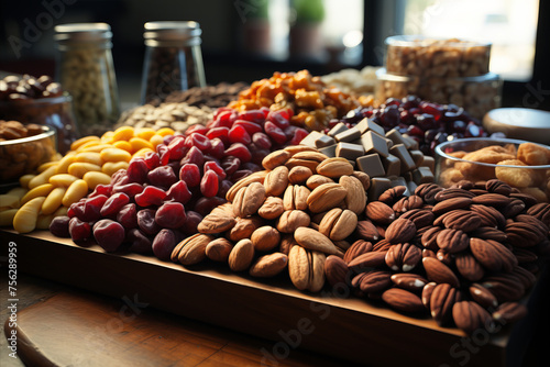 Assortment of nuts and dryed ftuits.