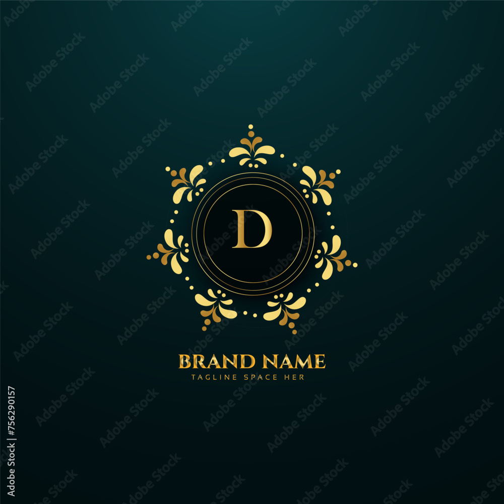 Fototapeta premium creative initial latter d logo design with modern business vector template creative isolated d monogram logo design