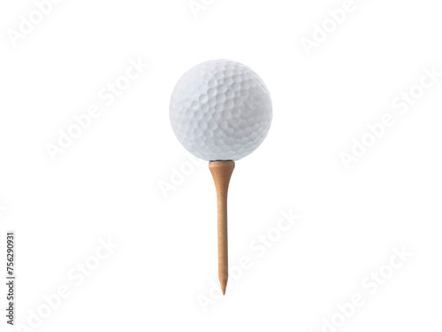 Golf ball, transparent background