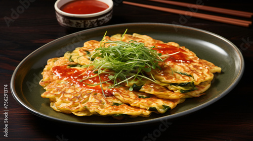 Pajeon  Asian cuisine variation.