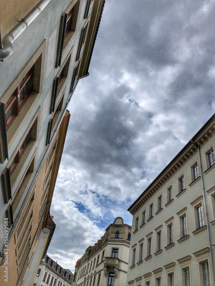 Obraz premium Modern apartment buildings in Dresden Neustadt