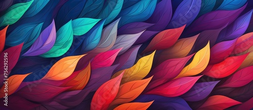 Colorful abstract leaf pattern background