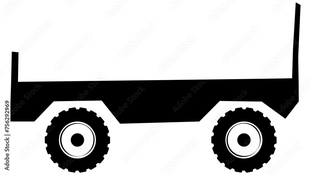 Trailer silhouettes isolated on white background. Clipart. Trailer silhouettes isolated on white background. Clipart.